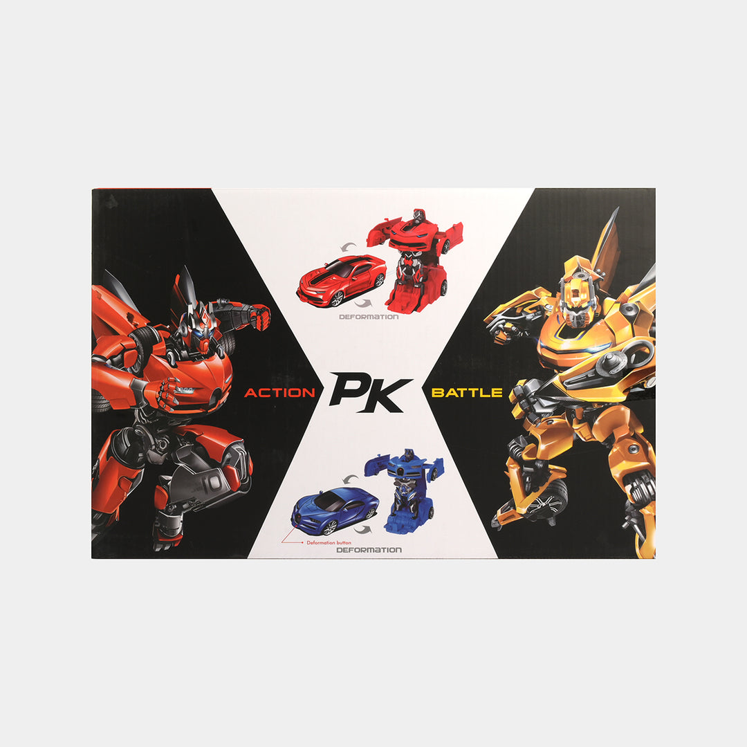 Remote Control Transforming Vehicle and Robot Toy Set