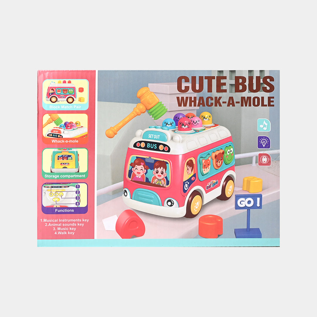 Electric Universal Whack A Mole Bus for Kids