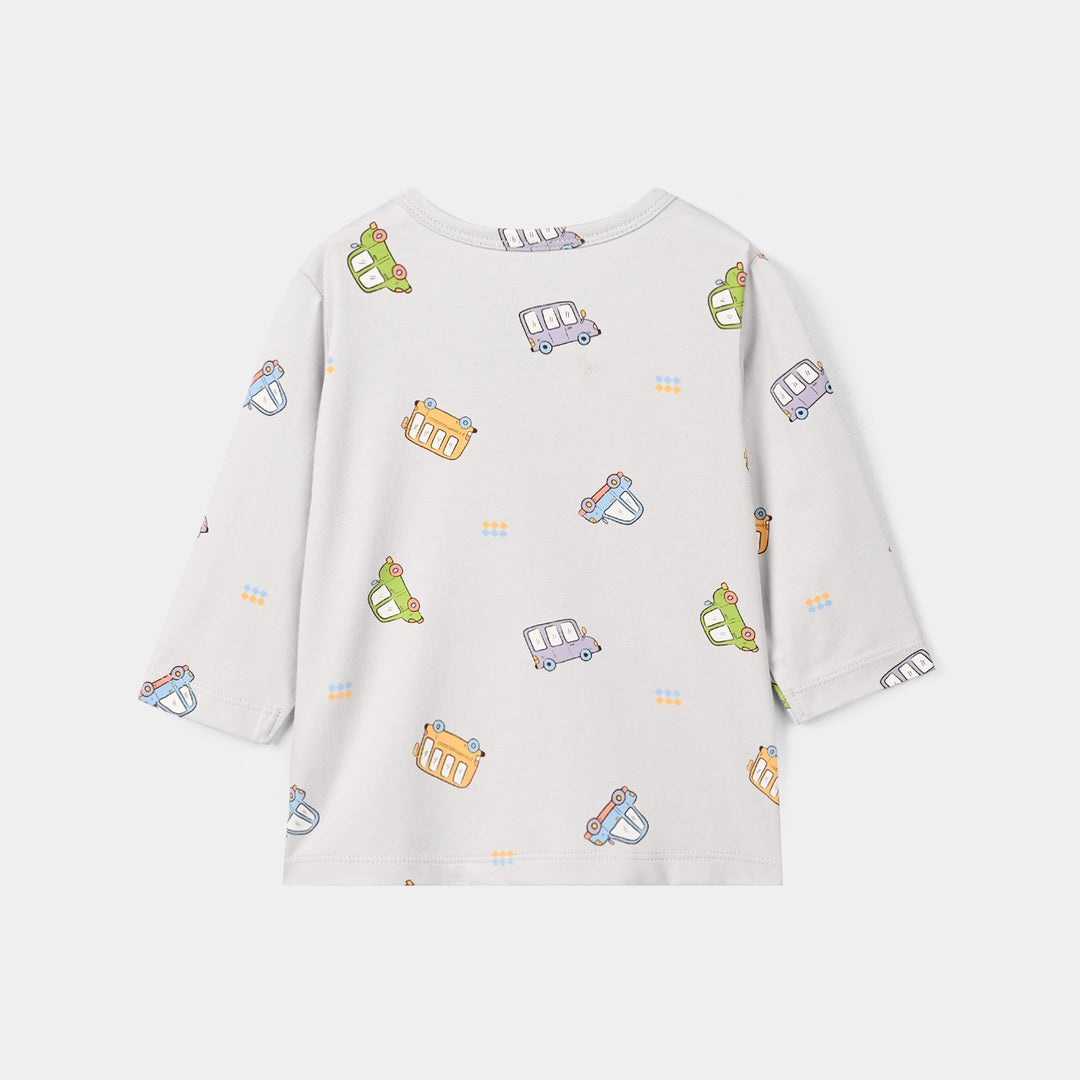Infant Boys Lycra Jersey T-Shirt Cars-Blue