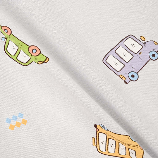 Infant Boys Lycra Jersey T-Shirt Cars-Blue