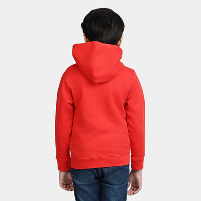 Boys Cotton Terry Jacket Character-Red