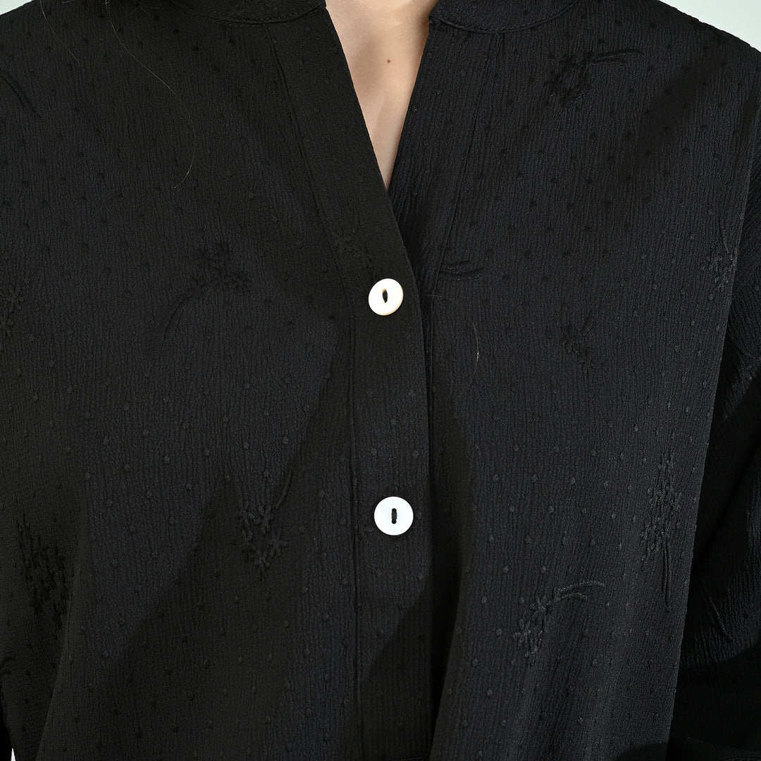 Teens Girls Poly Cotton Casual Top Black Beauty-BLACK