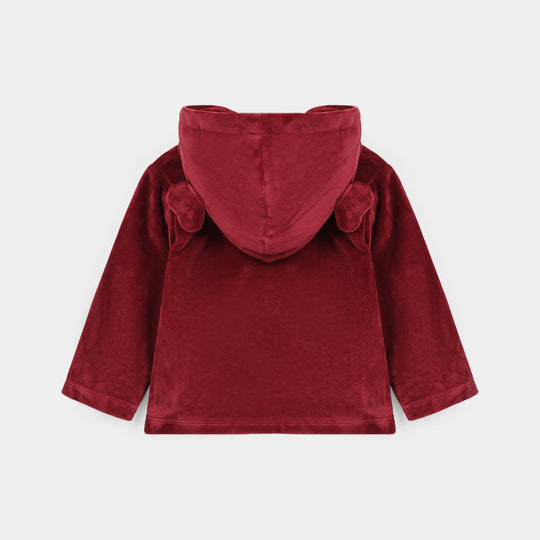 Infant Girls Velour 3 - PC Gift Set 319 - 098- Red.Brown