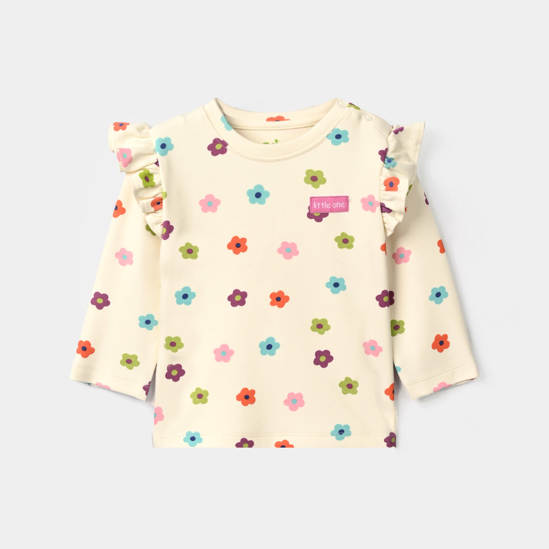 Infant Girls Cotton Jersey 2Pcs Suit Little one-White