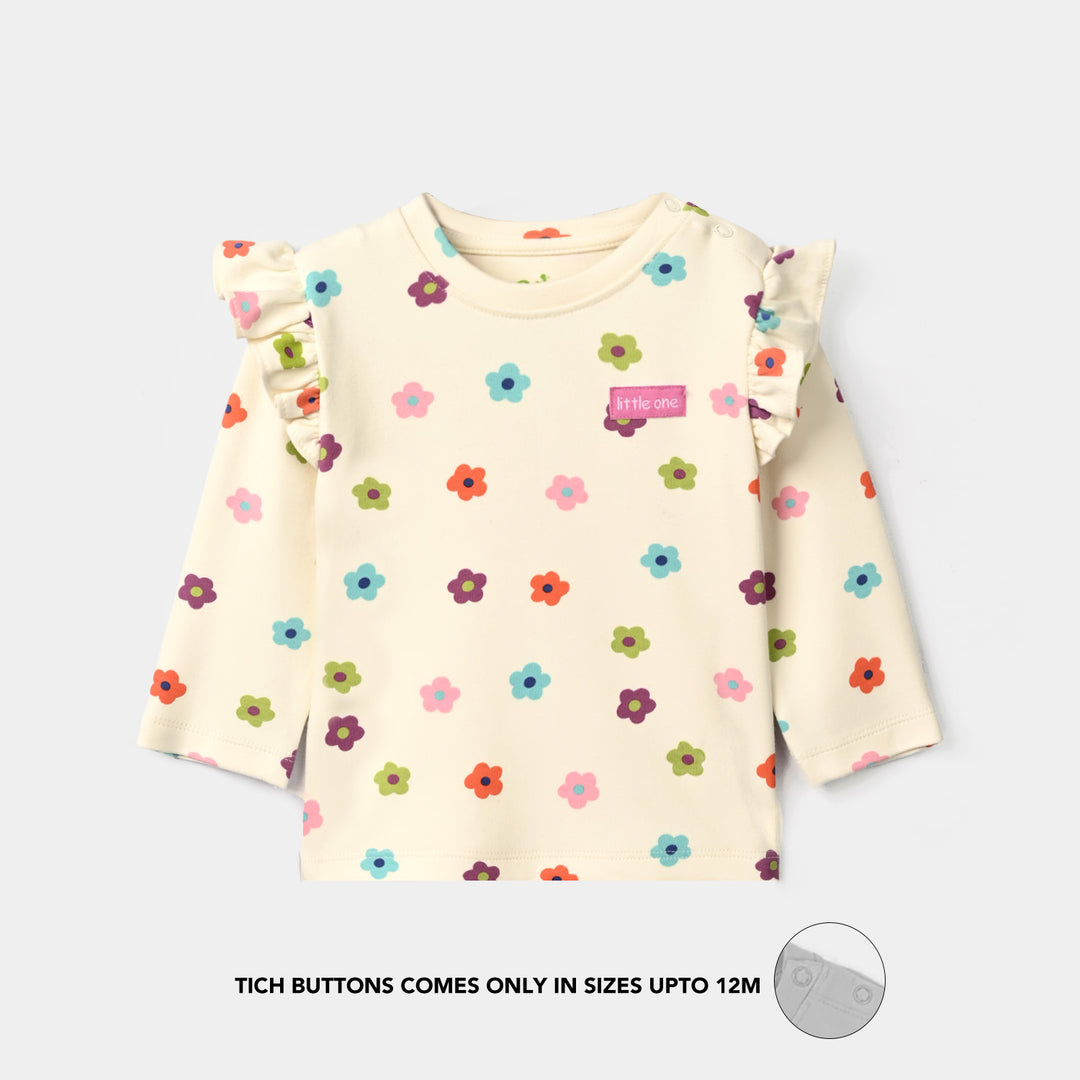 Infant Girls Cotton Jersey 2Pcs Suit Little one-White