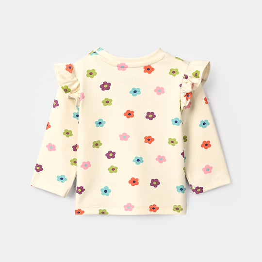 Infant Girls Cotton Jersey 2Pcs Suit Little one-White