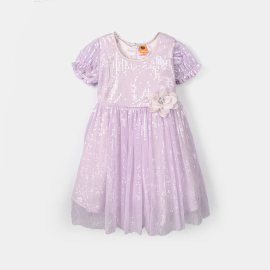 Girls Sequence Fancy Frock- Fairy Glow-Lilac