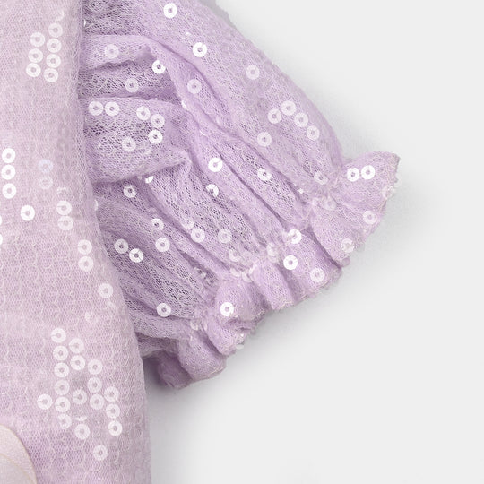 Girls Sequence Fancy Frock- Fairy Glow-Lilac