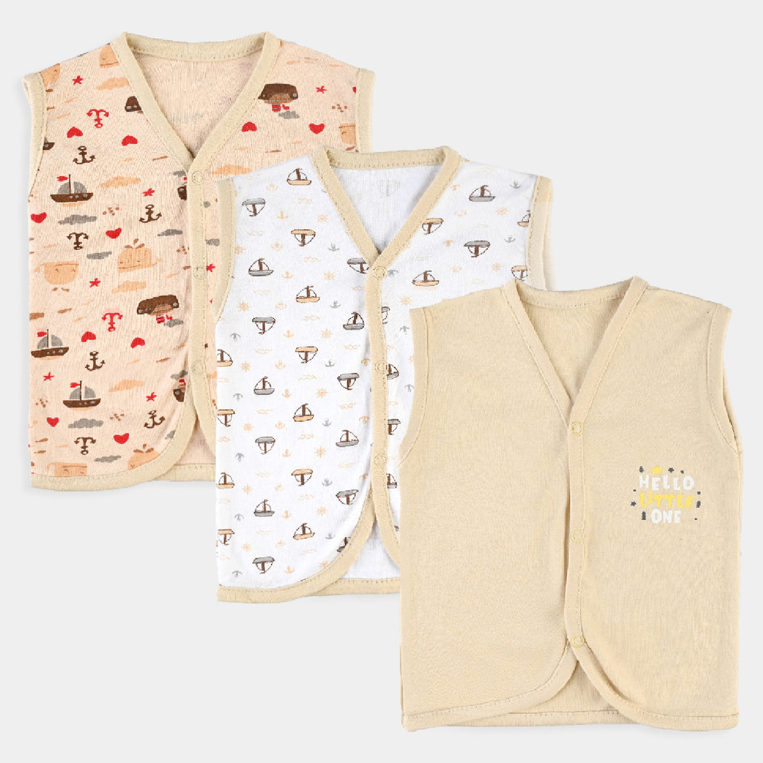 Baby Cotton Printed Vest 3Pcs Set