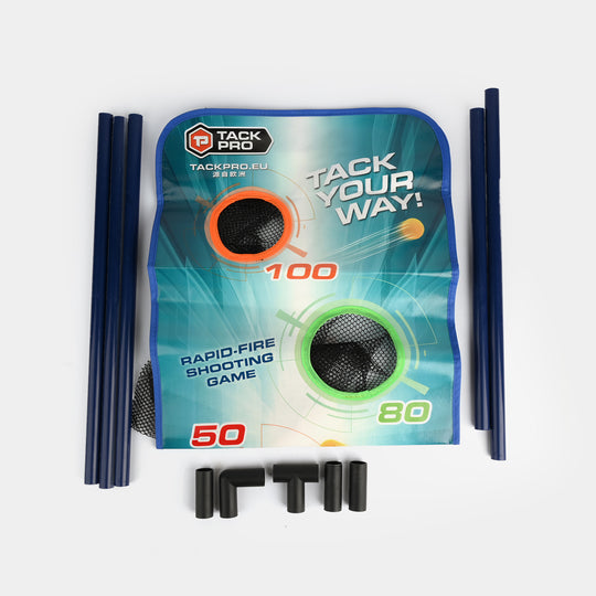Rapid-Fire Target Stand Set with Multi-Point Mesh Catch Nets