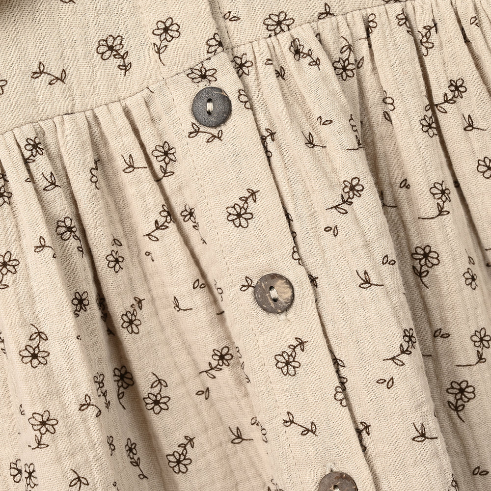 Infant Girls Gauze Casual Frock Sketch Flowers