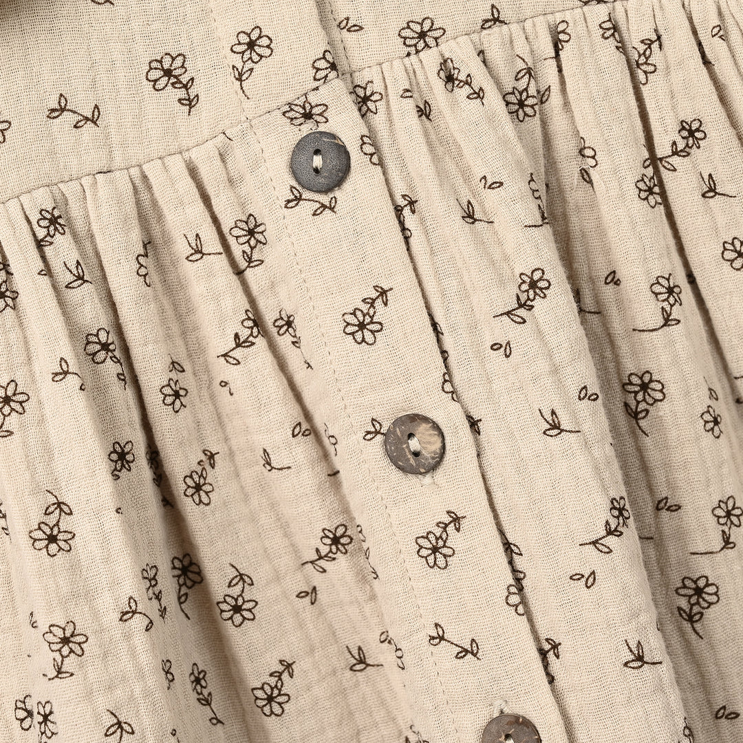 Infant Girls Gauze Casual Frock Sketch Flowers