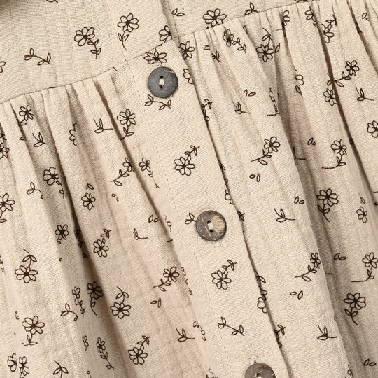 Infant Girls Gauze Casual Frock Sketch Flowers