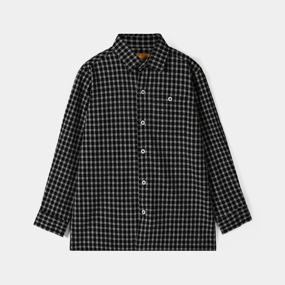 Boys Yarn Dyed shirt (Classic Check Black)