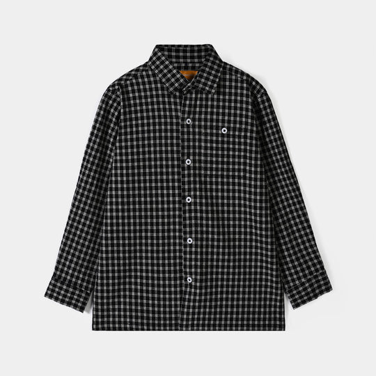 Boys Yarn Dyed shirt (Classic Check Black)