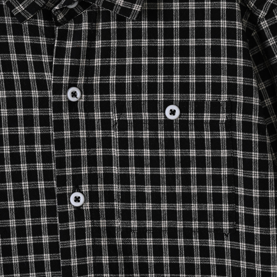 Boys Yarn Dyed shirt (Classic Check Black)