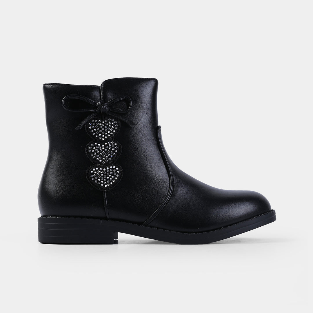 Girls Boots 1608-18-BLACK