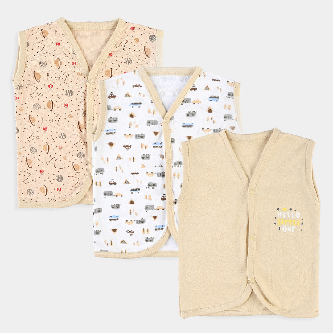 Baby Cotton Printed Vest 3Pcs Set