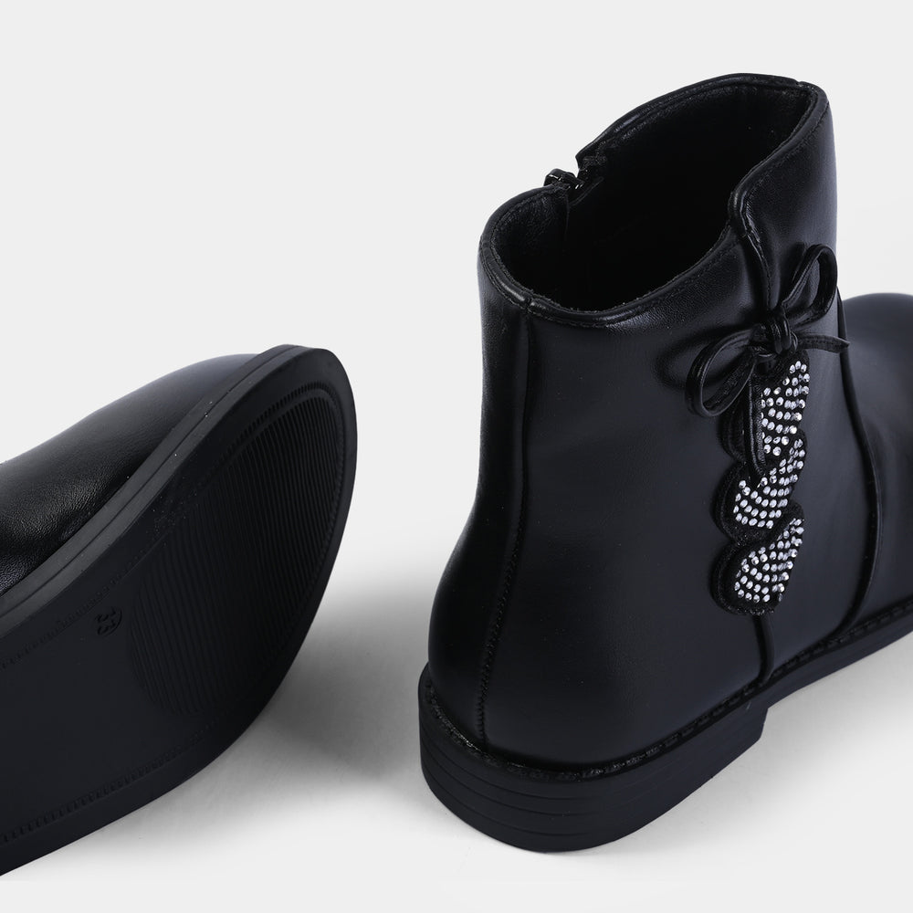 Girls Boots 1608-18-BLACK