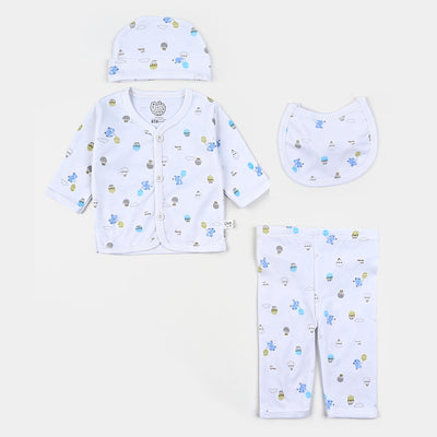 Baby Winter Suit Air Balloon Blue 4PCs | 0-3M