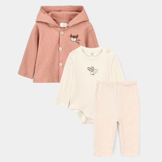 Infant Girls Thermal 3 - PC Gift Set 319 - 083- W.Brown