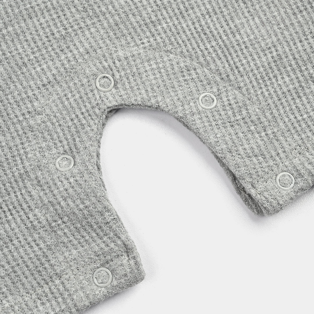 Infant Boys Thermal Romper Happy Baby-Heater.Grey