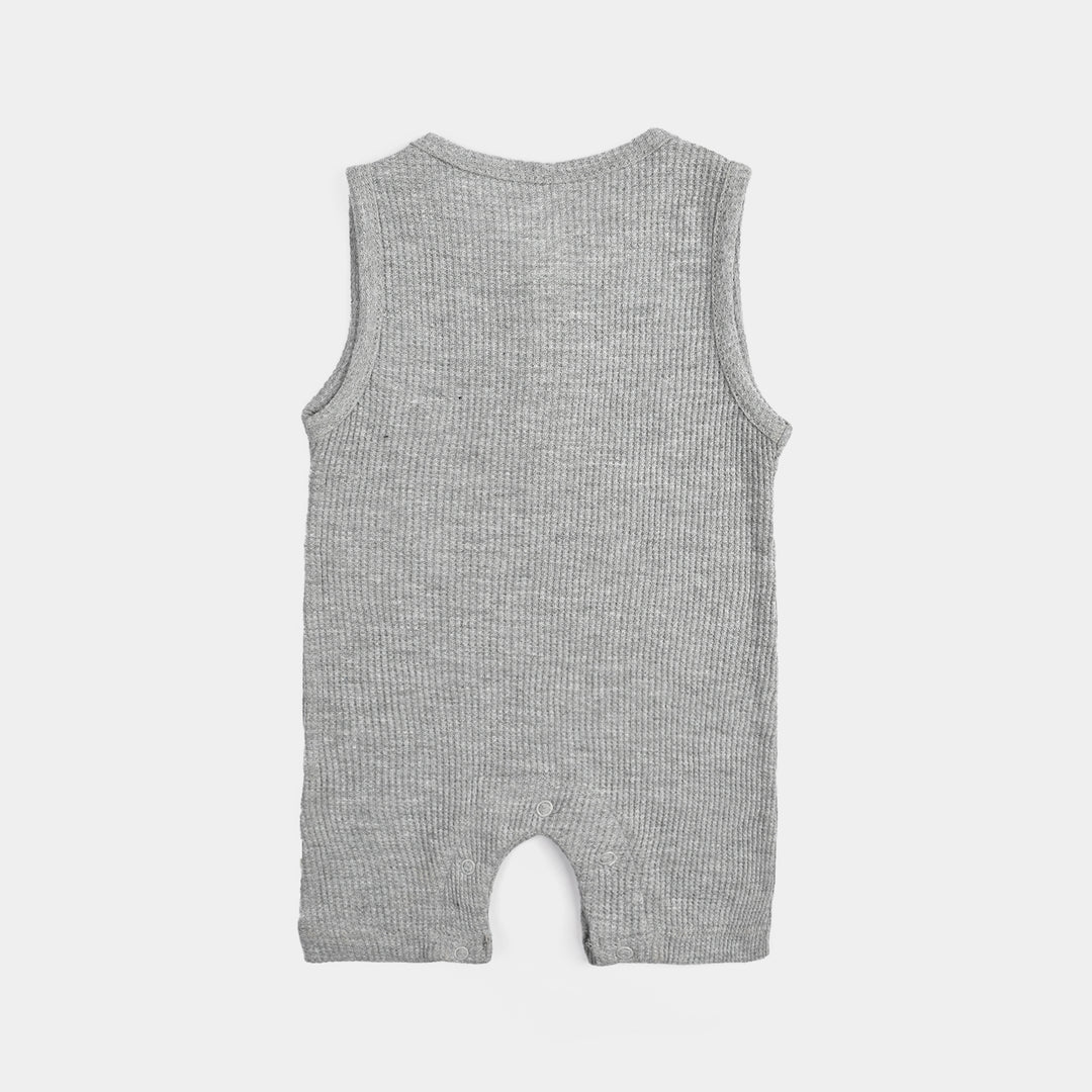 Infant Boys Thermal Romper Happy Baby-Heater.Grey
