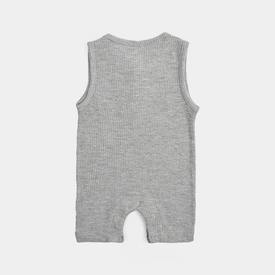 Infant Boys Thermal Romper Happy Baby-Heater.Grey