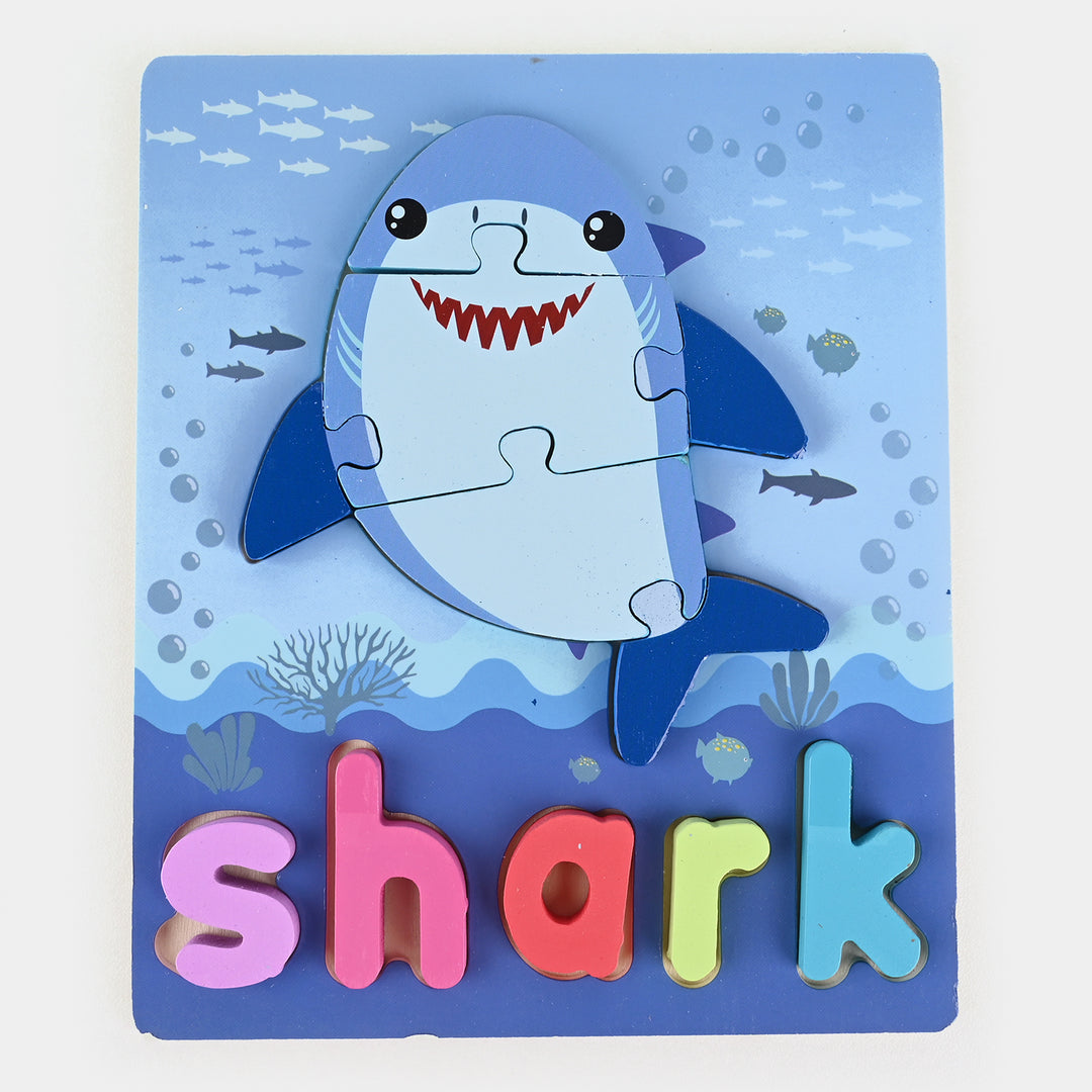 Wooden Puzzle Shark