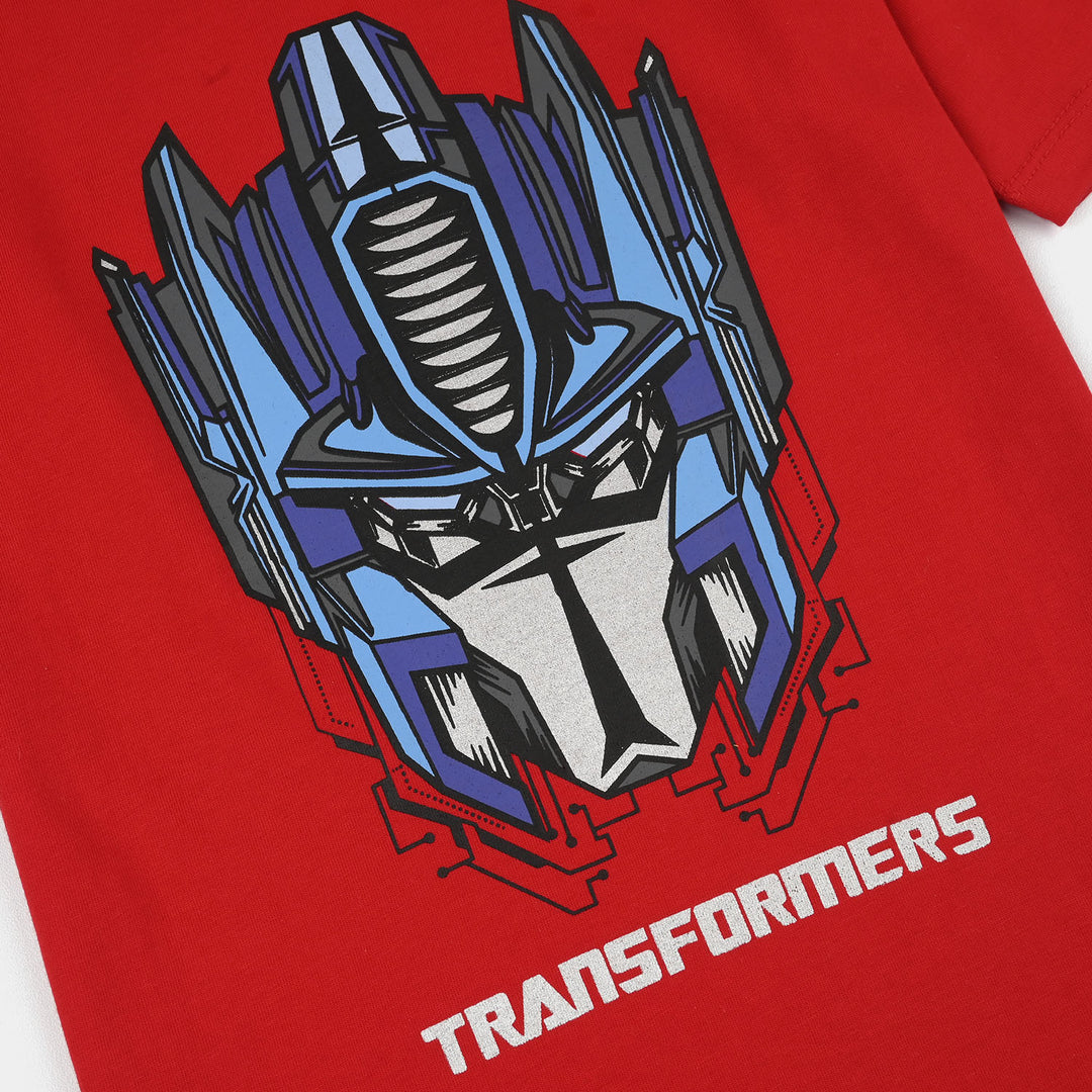 Boys Jersey/Terry T-Shirt - Red