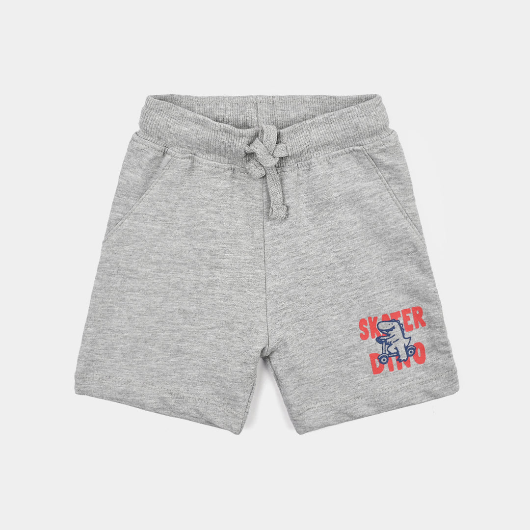 Infant Boys Jersey/Terry Short Skater Dino-Heater.Grey