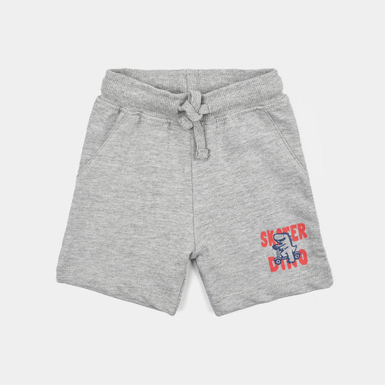 Infant Boys Jersey/Terry Short Skater Dino-Heater.Grey