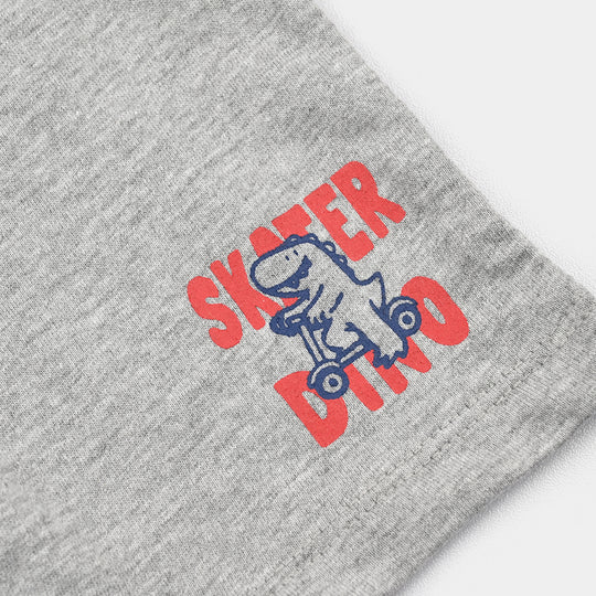 Infant Boys Jersey/Terry Short Skater Dino-Heater.Grey