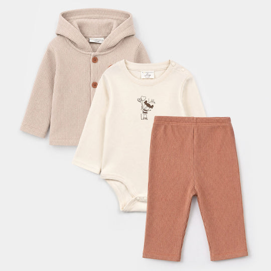 Infant Girls Thermal 3 - PC Gift Set 319 - 084- Brown
