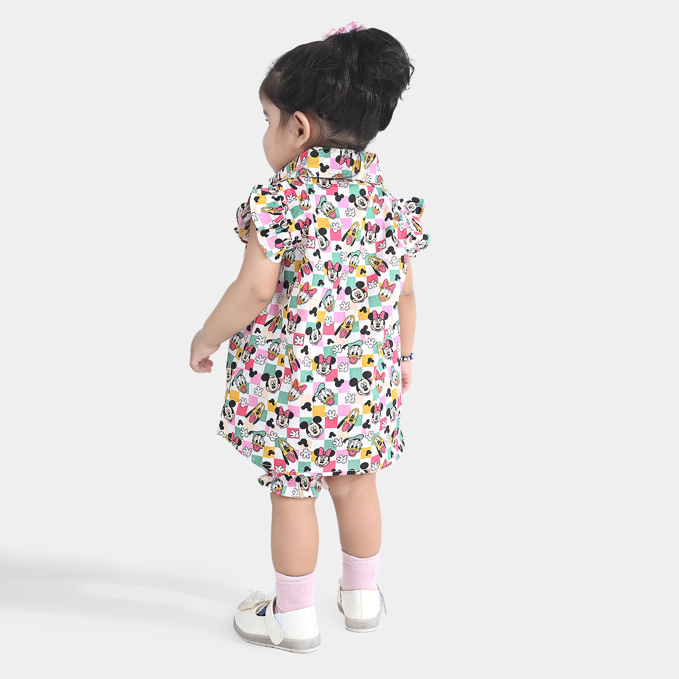 Infant Girls Cotton Poplin Woven Suit-Multi