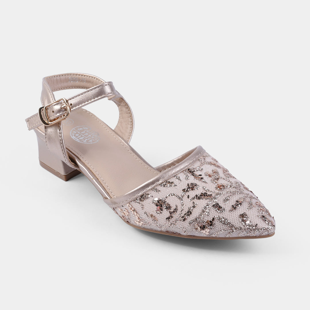 Girls Pumps Heels 1608-19-CHAMPAGNE