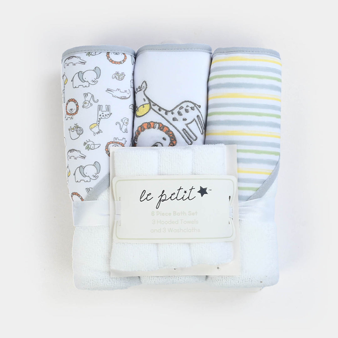 6-Piece Baby Bath & Face Towel Set