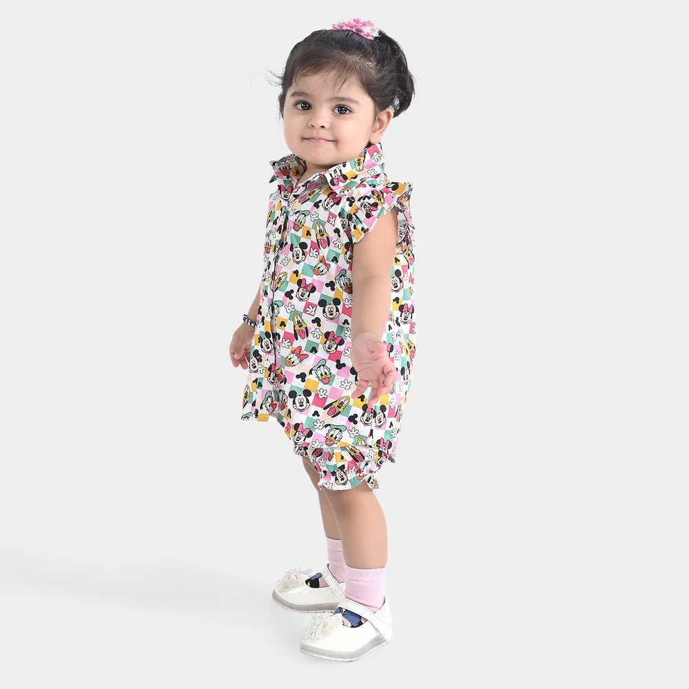 Infant Girls Cotton Poplin Woven Suit-Multi