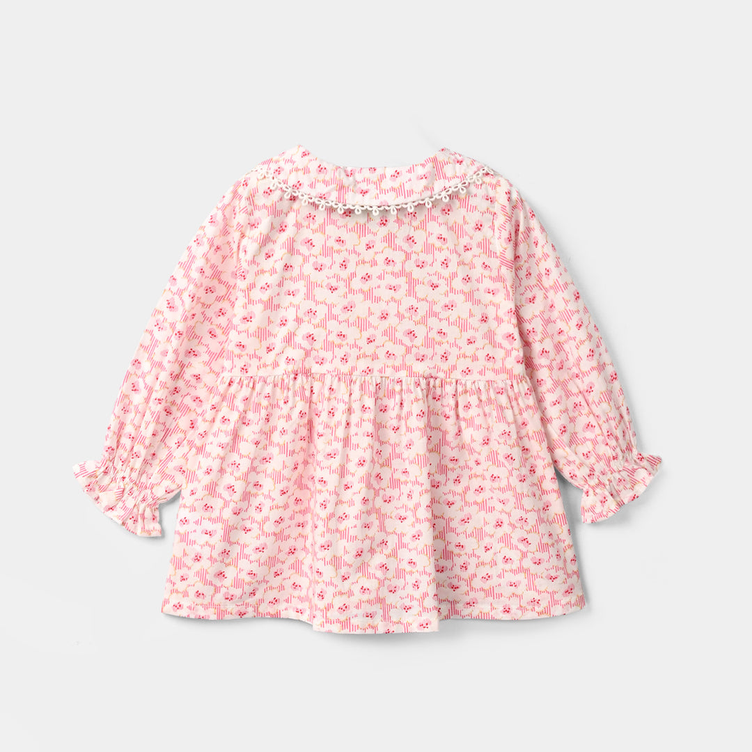 Infant Girls CVC Casual Top Lotus-White