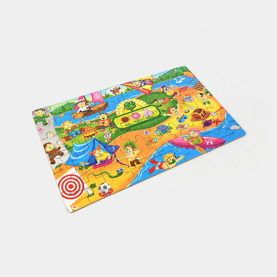 Wooden Puzzle Tin Box Play Set