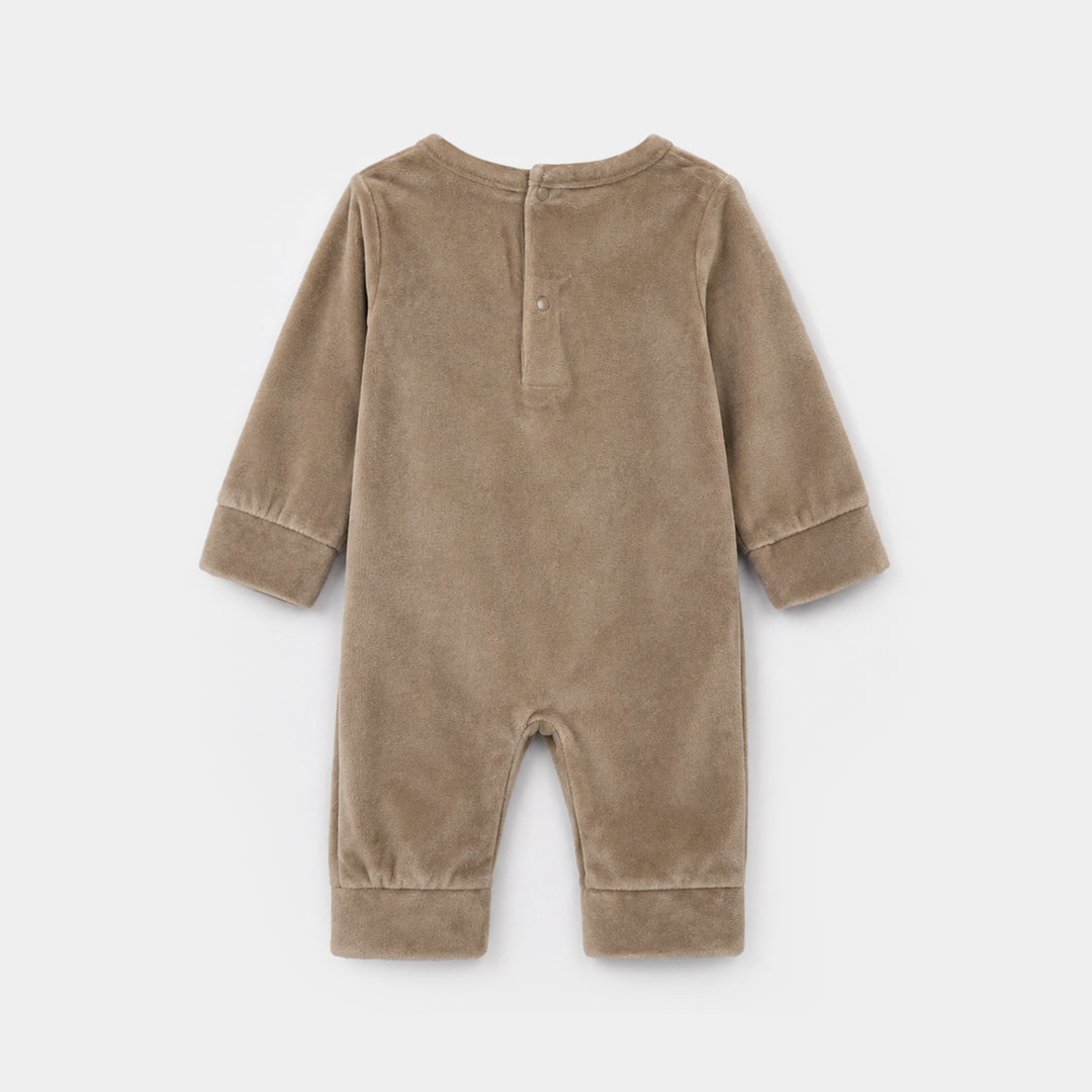 Infant Girls Velour Knitted Romper 319 - 091- Brown