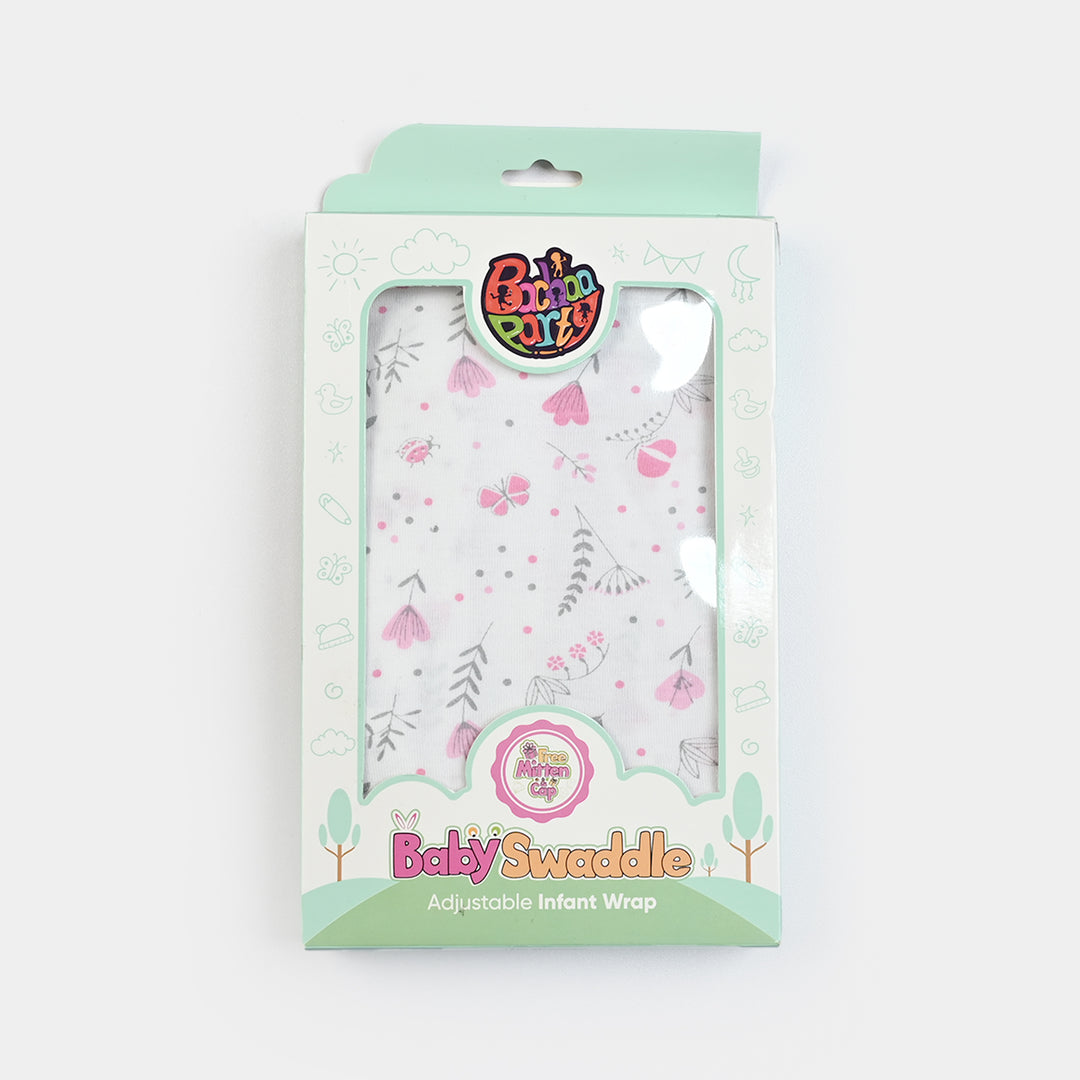 Baby Swaddle with Cap & Mittens Set