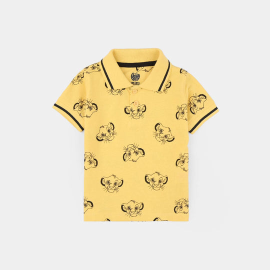 Infant Boys Cotton PK Polo (Lion King) - Yellow