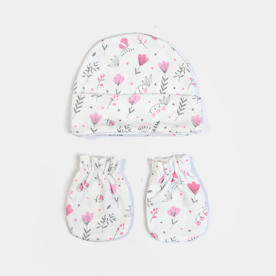 Baby Swaddle with Cap & Mittens Set