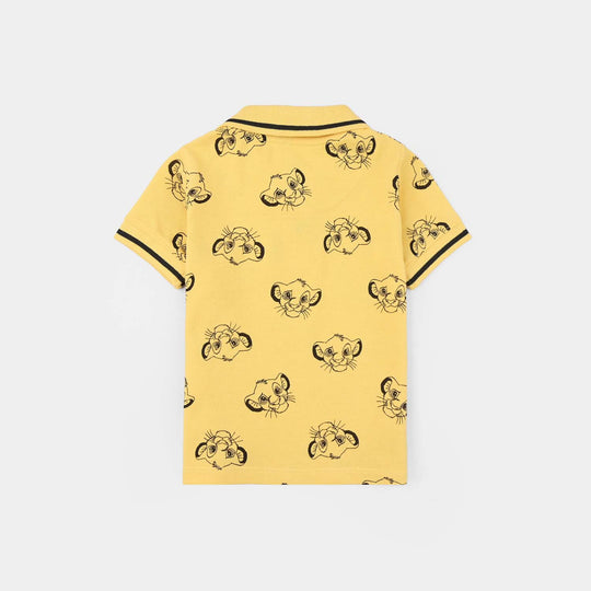 Infant Boys Cotton PK Polo (Lion King) - Yellow