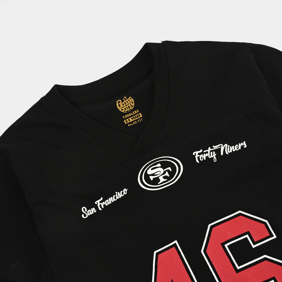 Boys Cotton Jersey T-Shirt H/S Fourty Six-Jet Black