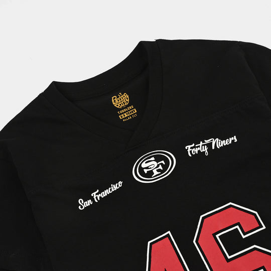 Boys Cotton Jersey T-Shirt H/S Fourty Six-Jet Black