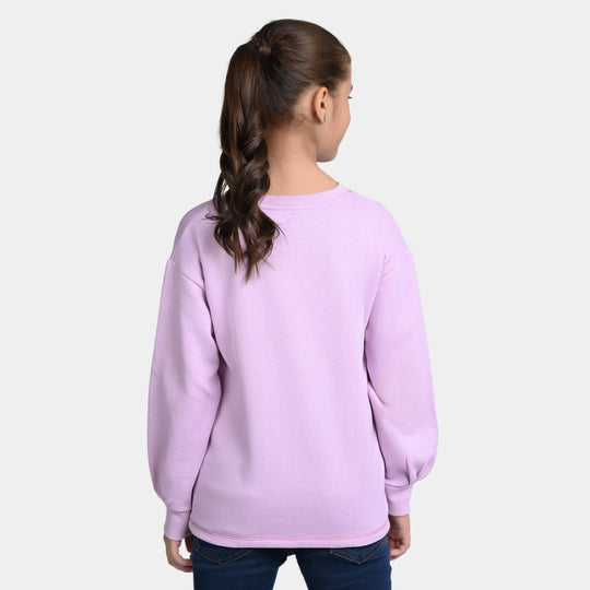 Girls Fleece Sweatshirt Unite- Purple