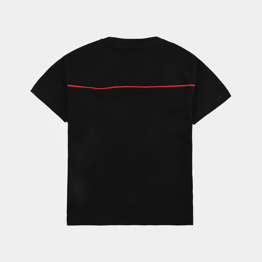 Boys Cotton Jersey T-Shirt H/S Fourty Six-Jet Black