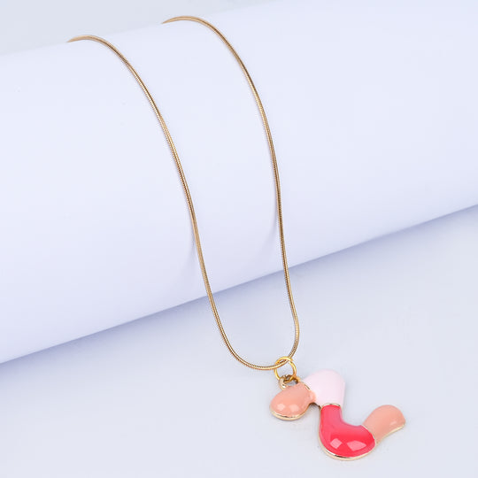 Trendy Alphabet Pendant Necklace for Girls